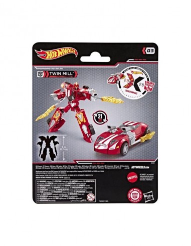 Figura hasbro transformers x hot wheels twin mill