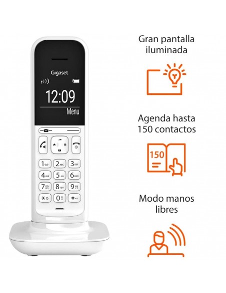 Telefono fijo inalambrico gigaset cl390 blanco Telefono fijo inalambrico gigaset cl390 blanco