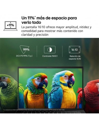 Portatil lg gram pro 16zd90u - g u7 - 355 - 32gb - ssd 512gb - 16 pulgadas - freedos