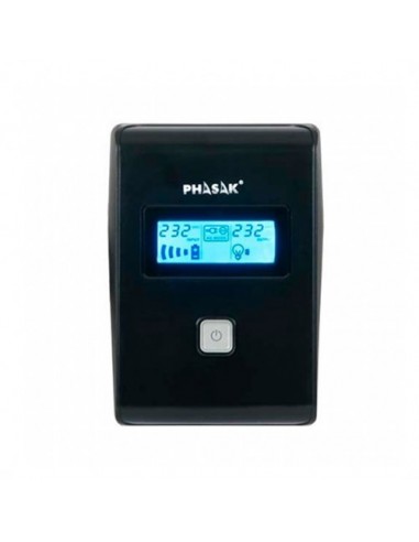 Sai ups phasak 850va interactivo avr 2 x schuko ph 9485 lcd 0.85kva