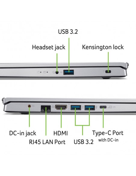 Portatil acer aspire go r5 - 7430u - 8gb - ssd 512gb - 15.6 pulgadas fhd - w11h