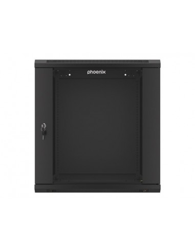 Armario rack phoenix 12u 600x600x640 auto - ensamblado 19'' hasta 60 kg negro