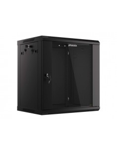 Armario rack phoenix 12u 600x450x640 auto - ensamblado 19'' hasta 60 kg negro