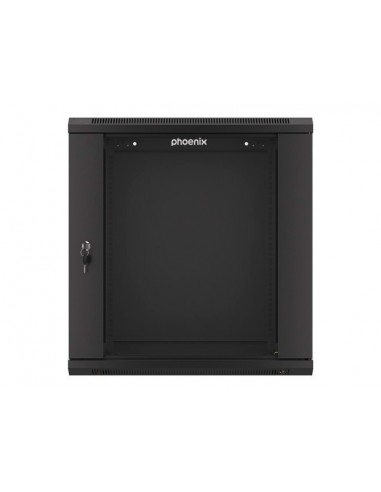 Armario rack phoenix 12u 600x450x640 auto - ensamblado 19'' hasta 60 kg negro