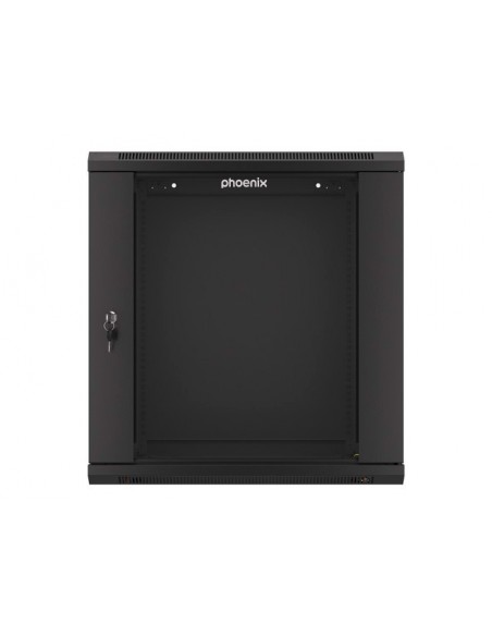 Armario rack phoenix 12u 600x450x640 auto - ensamblado 19'' hasta 60 kg negro