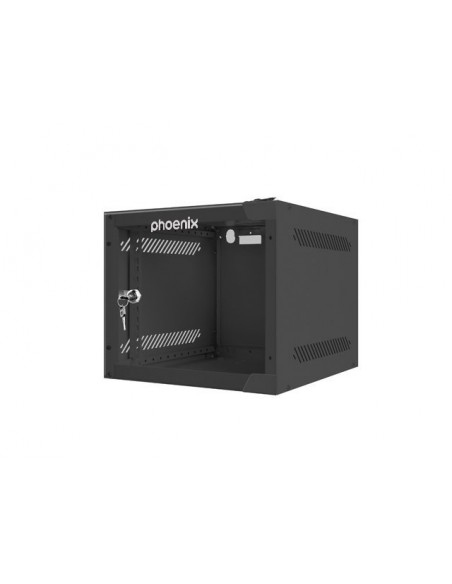 Armario rack phoenix 4u 280x310x247 mural 10'' hasta 20 kg negro