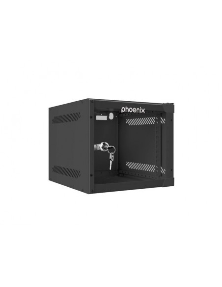 Armario rack phoenix 4u 280x310x247 mural 10'' hasta 20 kg negro