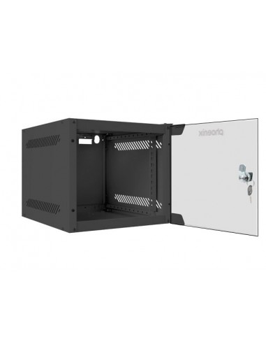 Armario rack phoenix 4u 280x310x247 mural 10'' hasta 20 kg negro