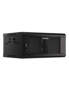 Armario rack phoenix 4u 600x450x279 auto - ensamblado 19'' hasta 60 kg negro