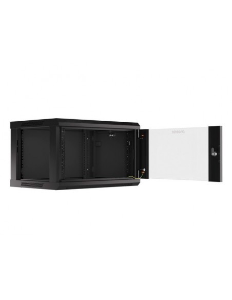 Armario rack phoenix 6u 600x450x368 auto - ensamblado 19'' hasta 60 kg negro Armario rack phoenix 6u 600x450x368 auto - ensamblado 19'' hasta 60 kg negro