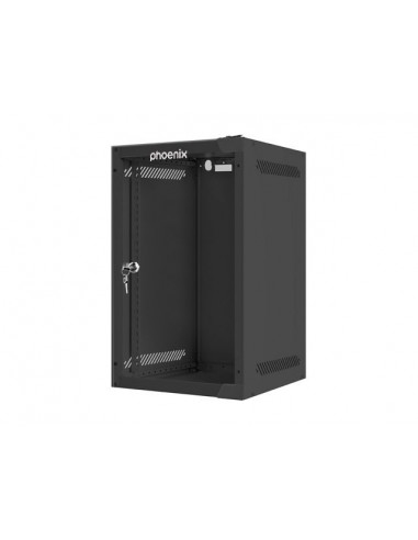 Armario rack phoenix 9u 280x310x470 mural 10'' hasta 20 kg negro