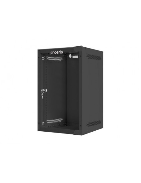 Armario rack phoenix 9u 280x310x470 mural 10'' hasta 20 kg negro