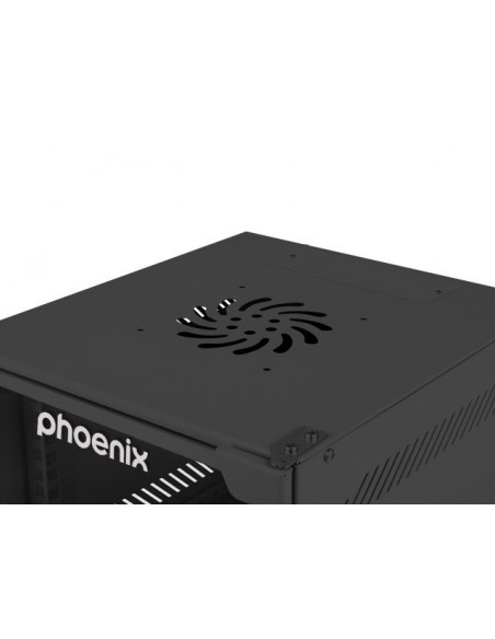Armario rack phoenix 9u 280x310x470 mural 10'' hasta 20 kg negro