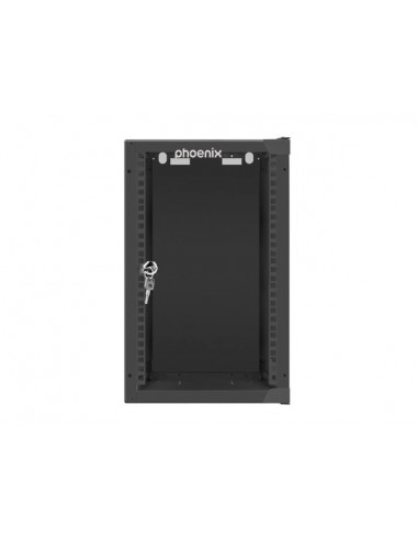 Armario rack phoenix 9u 280x310x470 mural 10'' hasta 20 kg negro