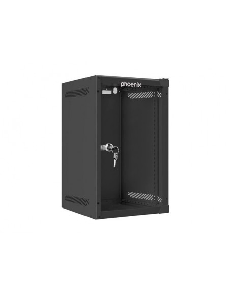 Armario rack phoenix 9u 280x310x470 mural 10'' hasta 20 kg negro