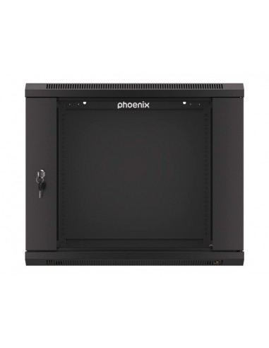 Armario rack phoenix 9u 600x450x501 auto - ensamblado 19'' hasta 60 kg negro