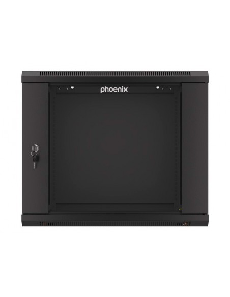 Armario rack phoenix 9u 600x450x501 auto - ensamblado 19'' hasta 60 kg negro