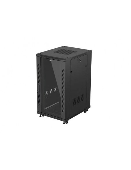 Armario rack phoenix 22u 600x800 de pie servidor 19'' hasta 1000 kg negro
