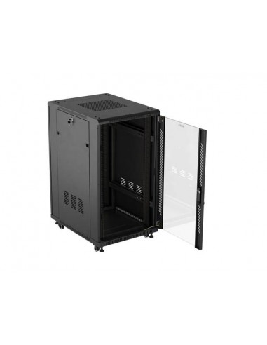 Armario rack phoenix 22u 600x800 de pie servidor 19'' hasta 1000 kg negro