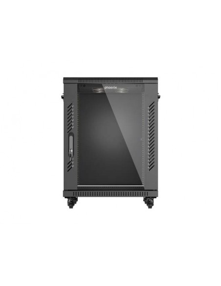 Armario rack phoenix 15u 600x600 de pie servidor 19'' hasta 1000 kg negro Armario rack phoenix 15u 600x600 de pie servidor 19'' hasta 1000 kg negro