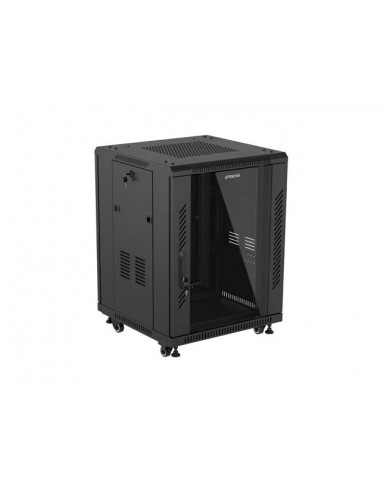 Armario rack phoenix 15u 600x600 de pie servidor 19'' hasta 1000 kg negro