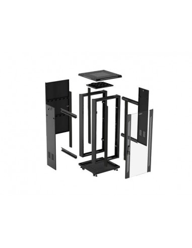 Armario rack phoenix 15u 600x600 de pie servidor 19'' hasta 1000 kg negro