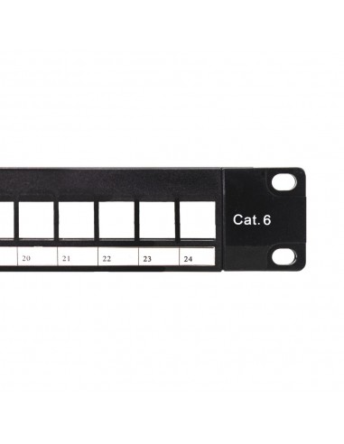 Phoenix patch panel vacio para rack de 24 puertos categoria 6 1u