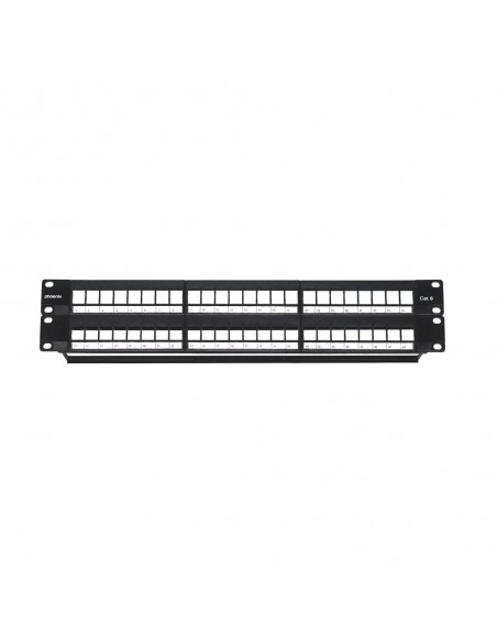 Phoenix patch panel vacio para rack de 48 puertos categoria 6 1u