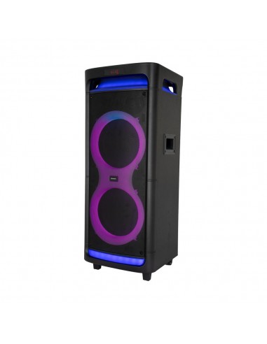 Altavoz phoenix bigboss xl 300w rms 2 microfonos inalambricos batería 9000mah bluetooth radio ecualizador rgb