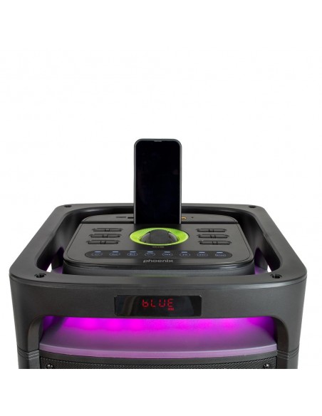Altavoz phoenix bigboss xl 300w rms 2 microfonos inalambricos batería 9000mah bluetooth radio ecualizador rgb Altavoz phoenix bigboss xl 300w rms 2 microfonos inalambricos batería 9000mah bluetooth radio ecualizador rgb