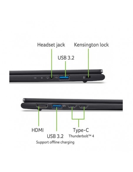 Portatil acer travelmate p6 14 ai tmp614 - 54t u5 - 226v - 16gb - ssd 512gb - 14 pulgadas - w11p