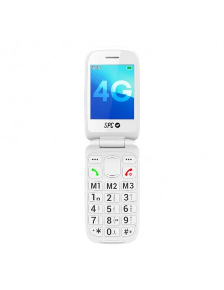 Telefono movil spc 2337n harmony 2 4g blanco tipo tapa - dual sim - 2.8 pulgadas - micro sd - bluetooth + dock