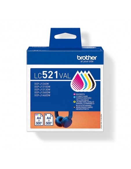 Multipack brother lc521val negro - cian - magenta - amarillo