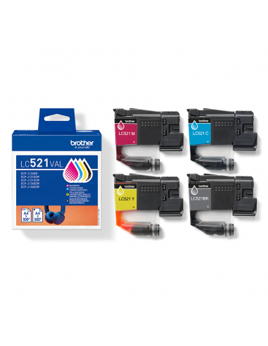 Multipack brother lc521val negro - cian - magenta - amarillo