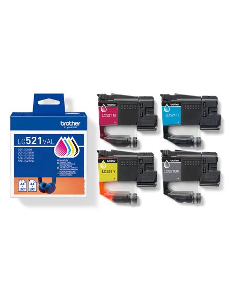 Multipack brother lc521val negro - cian - magenta - amarillo Multipack brother lc521val negro - cian - magenta - amarillo
