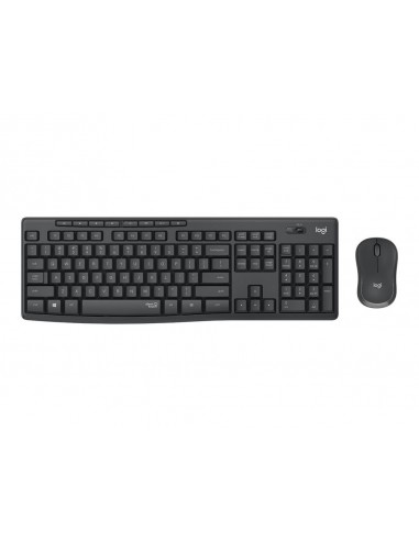 Teclado + mouse logitech mk295 silent negro wireles inalambrico