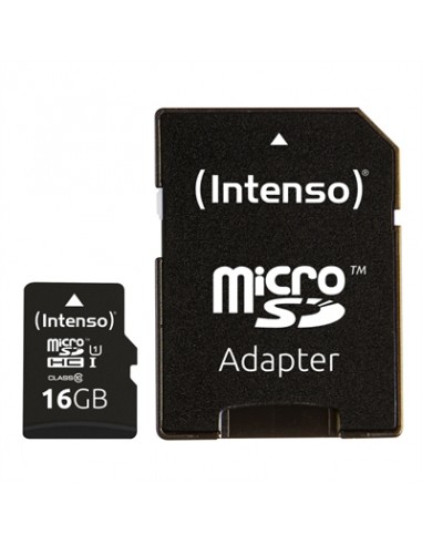 Tarjeta memoria micro sd intenso 16gb uhs - i cl10 + adaptador sd