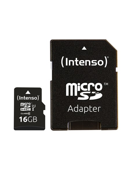 Tarjeta memoria micro sd intenso 16gb uhs - i cl10 + adaptador sd