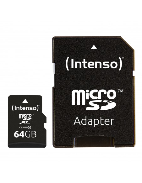 Tarjeta memoria micro sd intenso 64gb cl10 + adaptador sd