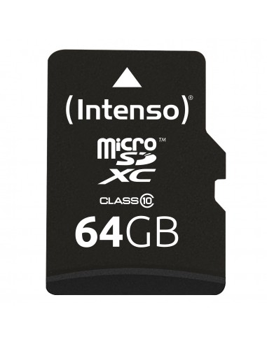 Tarjeta memoria micro sd intenso 64gb cl10 + adaptador sd