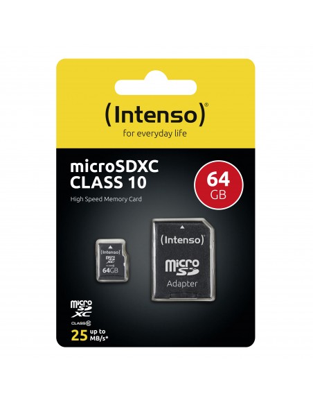 Tarjeta memoria micro sd intenso 64gb cl10 + adaptador sd Tarjeta memoria micro sd intenso 64gb cl10 + adaptador sd