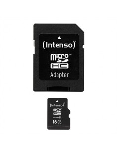 Tarjeta memoria microsd intenso 16gb cl10 + adaptador sd