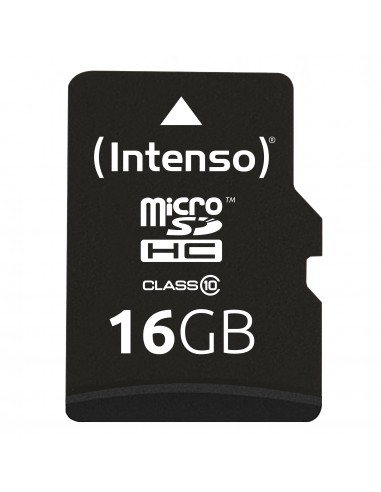 Tarjeta memoria microsd intenso 16gb cl10 + adaptador sd
