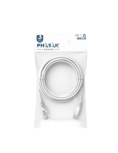 Cable red phasak latiguillo rj45 utp cat6 2m gris phk 1602