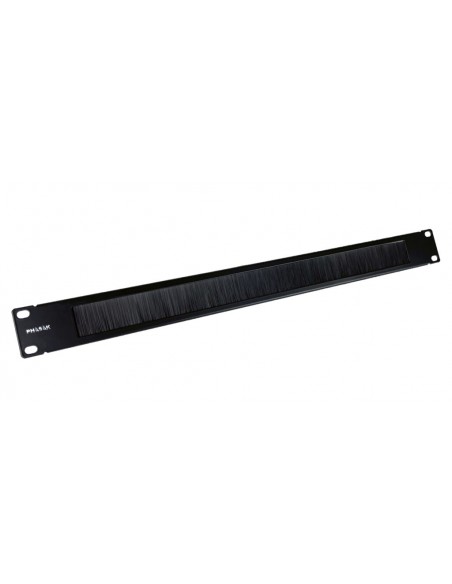 Guia de cable con cepillo phasak para rack armario 19 pulgadas pa 1901