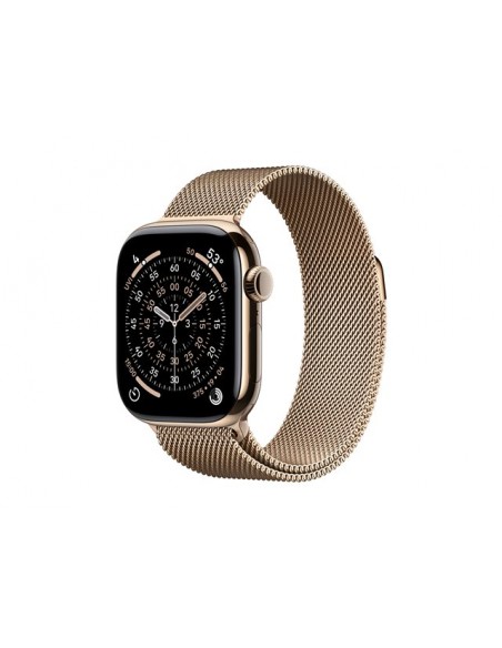 Smartwatch apple watch s11&nbsp;gps + cellular 42mm&nbsp;gold titanium case gold milanese loop