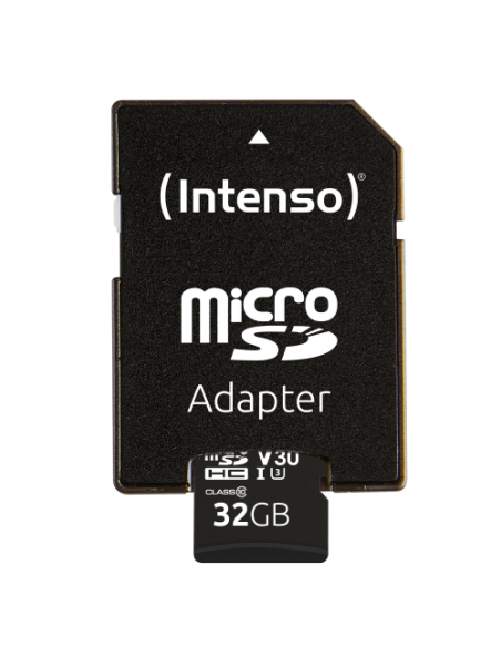 Tarjeta memoria micro sd intenso 32gb profesional v30 + adaptador sd Tarjeta memoria micro sd intenso 32gb profesional v30 + adaptador sd