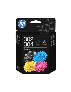 Pack cartucho tinta hp 302 - 304 tricolor - negro