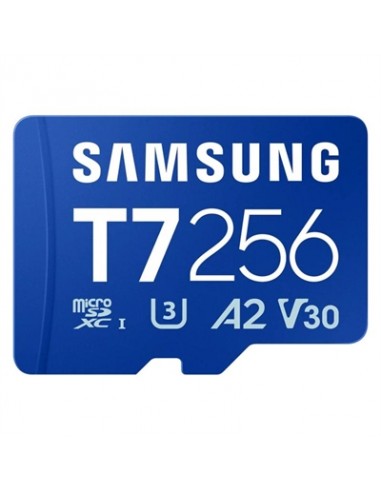 Tarjeta memoria micro sd samsung 256gb sdxc t7 clase10 u3 v30 a2