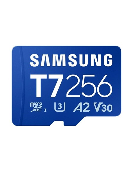 Tarjeta memoria micro sd samsung 256gb sdxc t7 clase10 u3 v30 a2